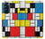 S3814 Composition de dessin au trait Piet Mondrian Etui Coque Housse pour Motorola Edge X30