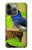 S3839 Oiseau bleu du bonheur Oiseau bleu Etui Coque Housse pour iPhone 13 Pro