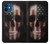 S3850 Crâne de drapeau américain Etui Coque Housse pour iPhone 12 mini