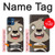 S3855 Dessin animé visage paresseux Etui Coque Housse pour iPhone 12 mini