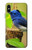 S3839 Oiseau bleu du bonheur Oiseau bleu Etui Coque Housse pour iPhone X, iPhone XS