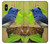 S3839 Oiseau bleu du bonheur Oiseau bleu Etui Coque Housse pour iPhone X, iPhone XS