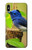 S3839 Oiseau bleu du bonheur Oiseau bleu Etui Coque Housse pour iPhone XS Max