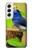 S3839 Oiseau bleu du bonheur Oiseau bleu Etui Coque Housse pour Samsung Galaxy S22