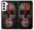 S3848 Crâne de drapeau du Royaume-Uni Etui Coque Housse pour Samsung Galaxy S22