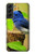 S3839 Oiseau bleu du bonheur Oiseau bleu Etui Coque Housse pour Samsung Galaxy S22 Plus