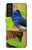 S3839 Oiseau bleu du bonheur Oiseau bleu Etui Coque Housse pour Samsung Galaxy S21 FE 5G