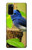 S3839 Oiseau bleu du bonheur Oiseau bleu Etui Coque Housse pour Samsung Galaxy S20