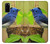 S3839 Oiseau bleu du bonheur Oiseau bleu Etui Coque Housse pour Samsung Galaxy S20