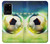 S3844 Ballon de football de football rougeoyant Etui Coque Housse pour Samsung Galaxy S20 Plus, Galaxy S20+