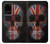 S3848 Crâne de drapeau du Royaume-Uni Etui Coque Housse pour Samsung Galaxy S20 Plus, Galaxy S20+
