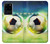 S3844 Ballon de football de football rougeoyant Etui Coque Housse pour Samsung Galaxy S20 Ultra
