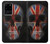 S3848 Crâne de drapeau du Royaume-Uni Etui Coque Housse pour Samsung Galaxy S20 Ultra