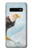S3843 Pygargue à tête blanche sur glace Etui Coque Housse pour Samsung Galaxy S10