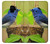 S3839 Oiseau bleu du bonheur Oiseau bleu Etui Coque Housse pour Samsung Galaxy S9