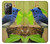 S3839 Oiseau bleu du bonheur Oiseau bleu Etui Coque Housse pour Samsung Galaxy Note 20 Ultra, Ultra 5G