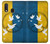 S3857 Colombe de la paix drapeau ukrainien Etui Coque Housse pour Samsung Galaxy A20e