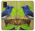 S3839 Oiseau bleu du bonheur Oiseau bleu Etui Coque Housse pour Samsung Galaxy A21s