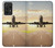 S3837 Avion Décollage Sunrise Etui Coque Housse pour Samsung Galaxy A52, Galaxy A52 5G