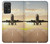 S3837 Avion Décollage Sunrise Etui Coque Housse pour Samsung Galaxy A72, Galaxy A72 5G