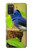 S3839 Oiseau bleu du bonheur Oiseau bleu Etui Coque Housse pour Samsung Galaxy A03S