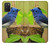 S3839 Oiseau bleu du bonheur Oiseau bleu Etui Coque Housse pour Samsung Galaxy A03S