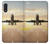 S3837 Avion Décollage Sunrise Etui Coque Housse pour Samsung Galaxy A01
