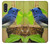 S3839 Oiseau bleu du bonheur Oiseau bleu Etui Coque Housse pour Samsung Galaxy A01