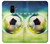 S3844 Ballon de football de football rougeoyant Etui Coque Housse pour Samsung Galaxy A8 (2018)