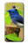 S3839 Oiseau bleu du bonheur Oiseau bleu Etui Coque Housse pour Samsung Galaxy J7 Prime (SM-G610F)