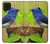S3839 Oiseau bleu du bonheur Oiseau bleu Etui Coque Housse pour Samsung Galaxy M22