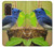 S3839 Oiseau bleu du bonheur Oiseau bleu Etui Coque Housse pour Samsung Galaxy Z Fold2 5G