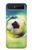 S3844 Ballon de football de football rougeoyant Etui Coque Housse pour Samsung Galaxy Z Flip 5G