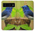 S3839 Oiseau bleu du bonheur Oiseau bleu Etui Coque Housse pour Google Pixel 6 Pro