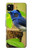 S3839 Oiseau bleu du bonheur Oiseau bleu Etui Coque Housse pour Google Pixel 4a