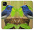 S3839 Oiseau bleu du bonheur Oiseau bleu Etui Coque Housse pour Google Pixel 4a