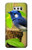 S3839 Oiseau bleu du bonheur Oiseau bleu Etui Coque Housse pour LG V30, LG V30 Plus, LG V30S ThinQ, LG V35, LG V35 ThinQ