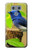 S3839 Oiseau bleu du bonheur Oiseau bleu Etui Coque Housse pour LG G6
