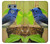 S3839 Oiseau bleu du bonheur Oiseau bleu Etui Coque Housse pour LG G6