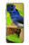 S3839 Oiseau bleu du bonheur Oiseau bleu Etui Coque Housse pour Motorola One 5G