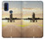 S3837 Avion Décollage Sunrise Etui Coque Housse pour Motorola G Pure