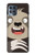 S3855 Dessin animé visage paresseux Etui Coque Housse pour Motorola Moto G100