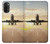 S3837 Avion Décollage Sunrise Etui Coque Housse pour Motorola Moto G71 5G