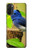 S3839 Oiseau bleu du bonheur Oiseau bleu Etui Coque Housse pour Motorola Moto G71 5G