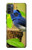 S3839 Oiseau bleu du bonheur Oiseau bleu Etui Coque Housse pour Motorola Moto G50