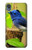 S3839 Oiseau bleu du bonheur Oiseau bleu Etui Coque Housse pour Motorola Moto E6, Moto E (6th Gen)