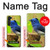 S3839 Oiseau bleu du bonheur Oiseau bleu Etui Coque Housse pour Motorola Edge