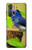 S3839 Oiseau bleu du bonheur Oiseau bleu Etui Coque Housse pour Motorola Edge+