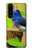 S3839 Oiseau bleu du bonheur Oiseau bleu Etui Coque Housse pour Sony Xperia 5 III