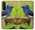 S3839 Oiseau bleu du bonheur Oiseau bleu Etui Coque Housse pour Sony Xperia 1 II